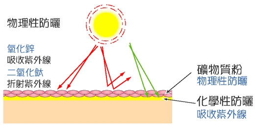 物理or化学防紫外线的原理图