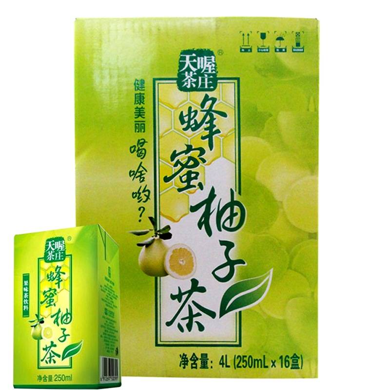 天喔茶莊 蜂蜜柚子茶250ml*16整箱裝15.90